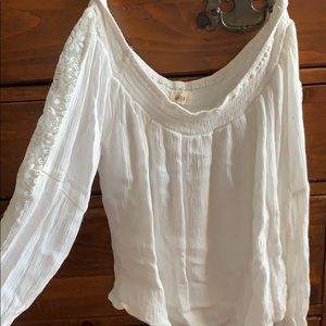 White off the shoulder top